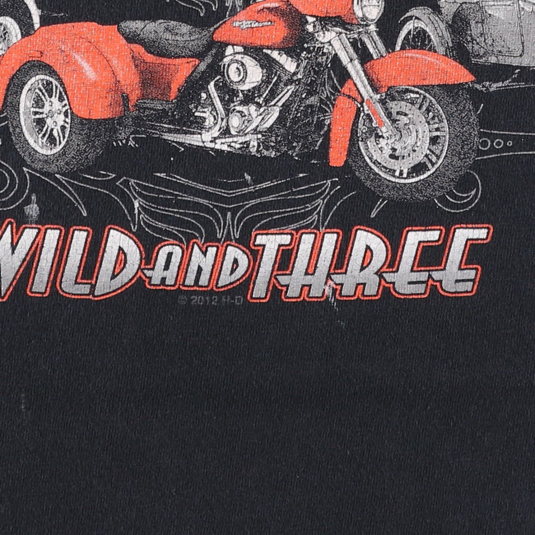 Harley-Davidson Motorcycle Bike T-shirt, Men's Size L cotton black type Vintage Second Hand