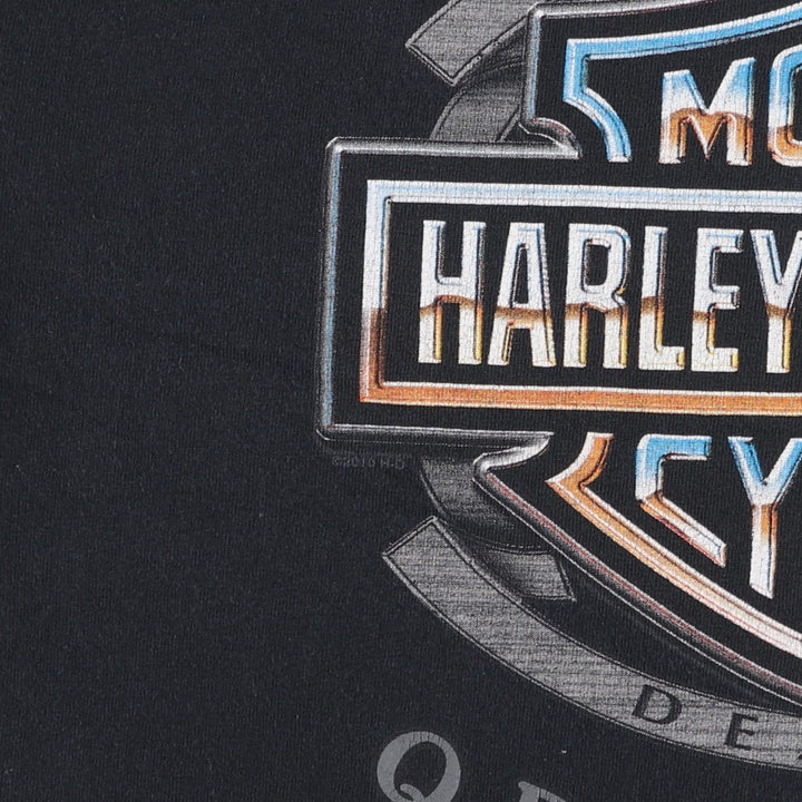 Harley-Davidson Motorcycle Bike T-shirt, Men's Size L cotton black type Vintage Second Hand