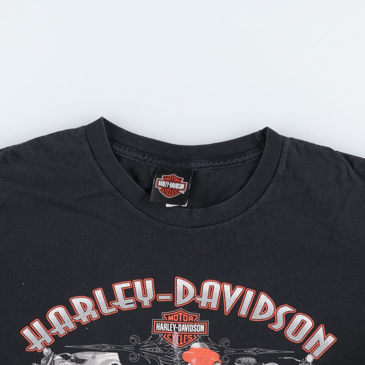 Harley-Davidson Motorcycle Bike T-shirt, Men's Size L cotton black type Vintage Second Hand
