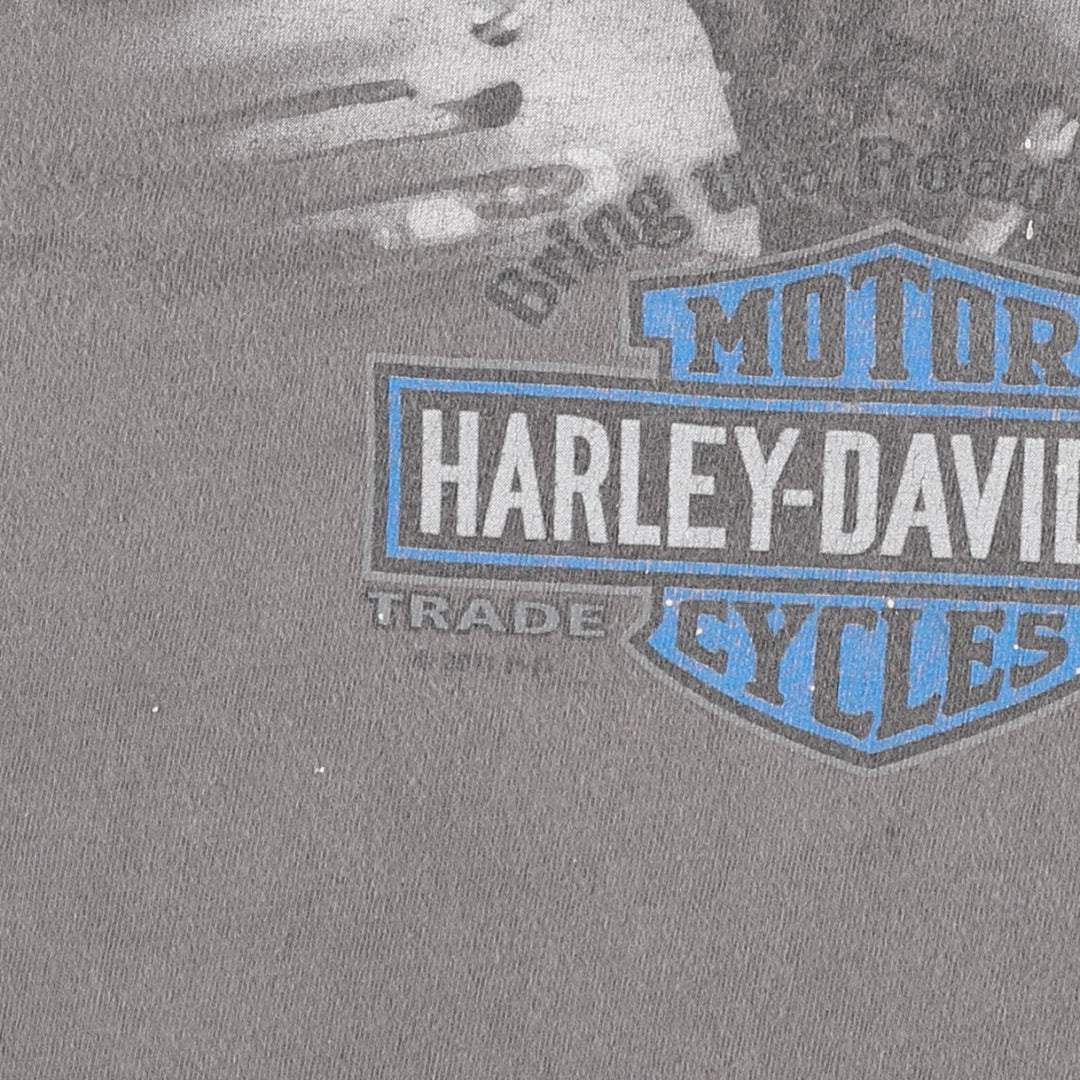 Harley-Davidson Pin-up Girl Motorcycle Bike T-shirt, Men's XL cotton gray type Vintage Second Hand