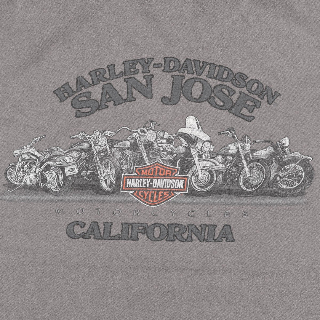 Harley-Davidson Pin-up Girl Motorcycle Bike T-shirt, Men's XL cotton gray type Vintage Second Hand