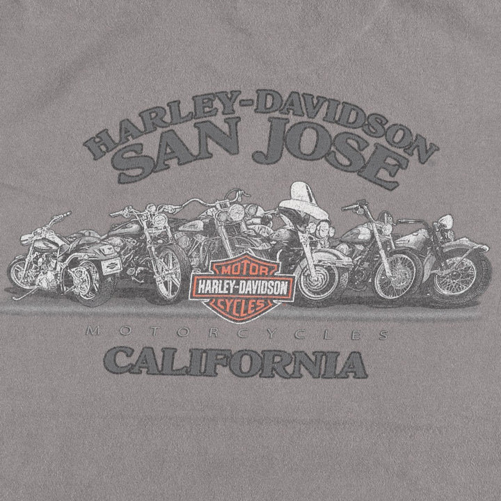 Harley-Davidson Pin-up Girl Motorcycle Bike T-shirt, Men's XL cotton gray type Vintage Second Hand