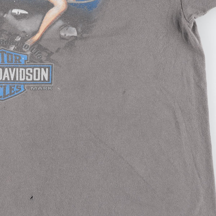Harley-Davidson Pin-up Girl Motorcycle Bike T-shirt, Men's XL cotton gray type Vintage Second Hand