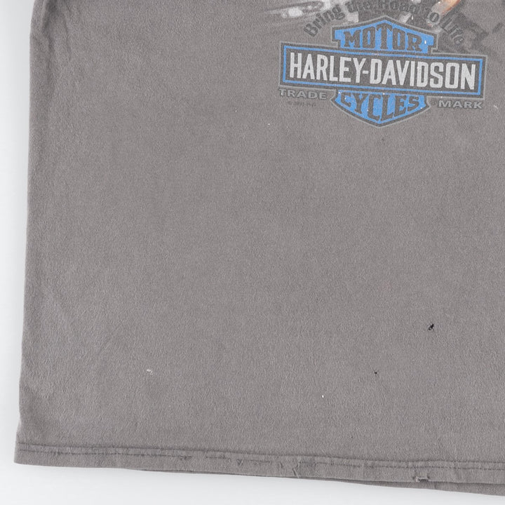Harley-Davidson Pin-up Girl Motorcycle Bike T-shirt, Men's XL cotton gray type Vintage Second Hand