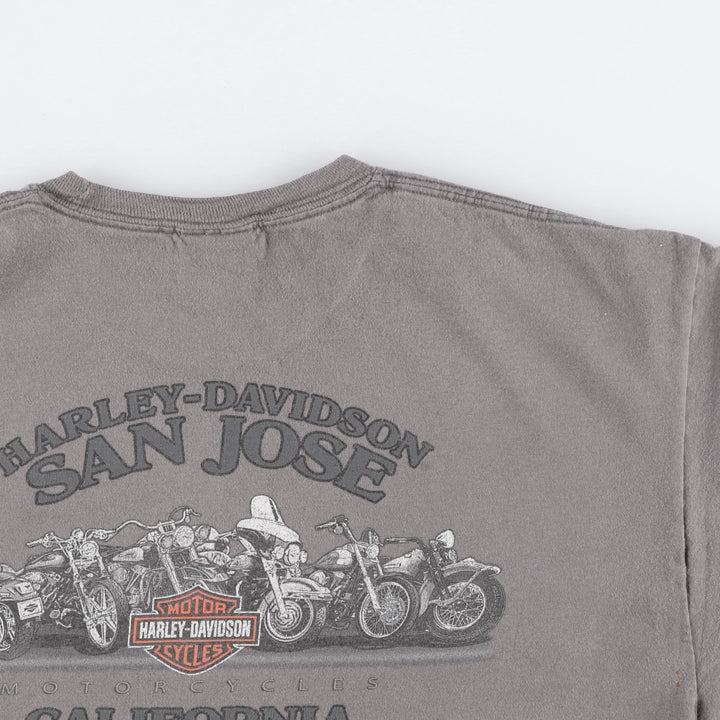 Harley-Davidson Pin-up Girl Motorcycle Bike T-shirt, Men's XL cotton gray type Vintage Second Hand