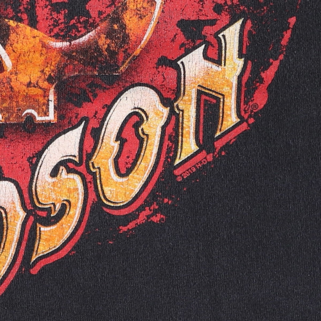 Harley-Davidson Skull Pattern Motorcycle Bike T-shirt Men's XXL cotton black type Vintage Second Hand