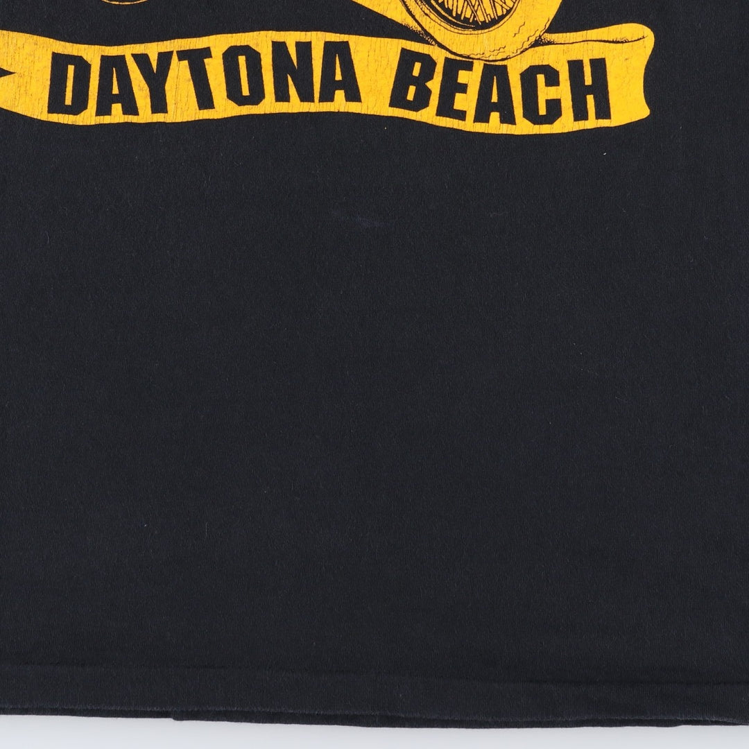 90'S CYRK SPORT Eagle Pattern Motorcycle T-Shirt, Made in USA, Men's XL equivalent, Vintage cotton black type Vintage Second Hand