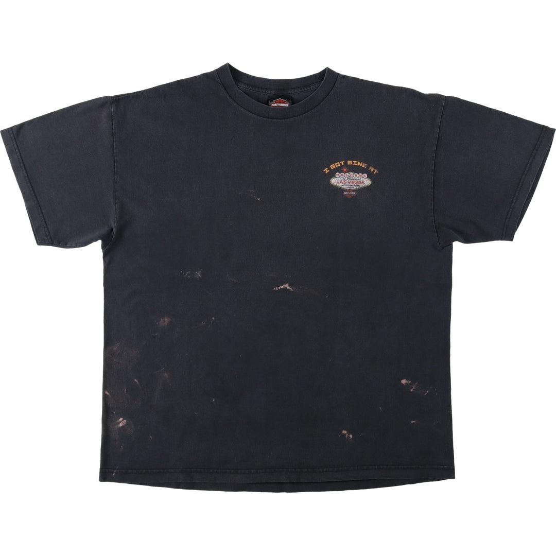 Harley-Davidson Pin-up Girl Motorcycle Bike T-shirt, Men's XXL unclear black type Vintage Second Hand