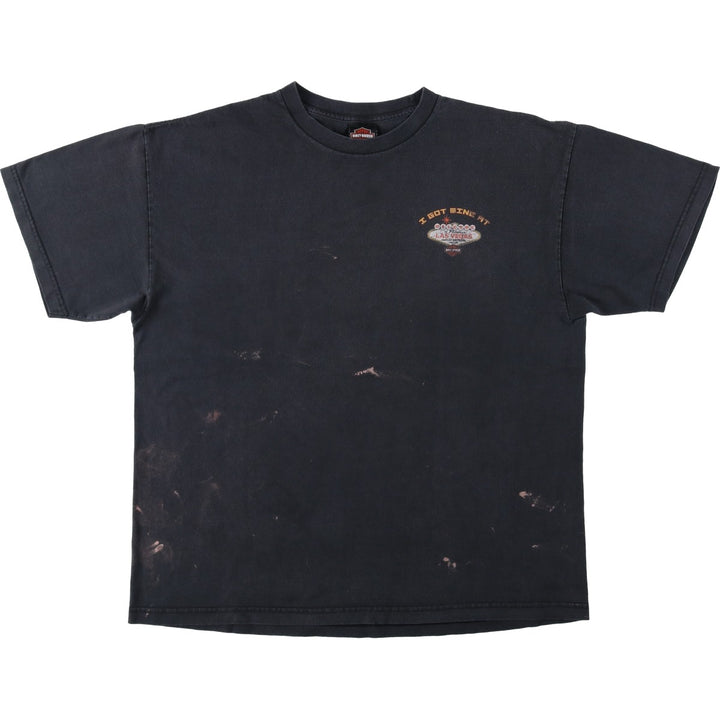 Harley-Davidson Pin-up Girl Motorcycle Bike T-shirt, Men's XXL unclear black type Vintage Second Hand