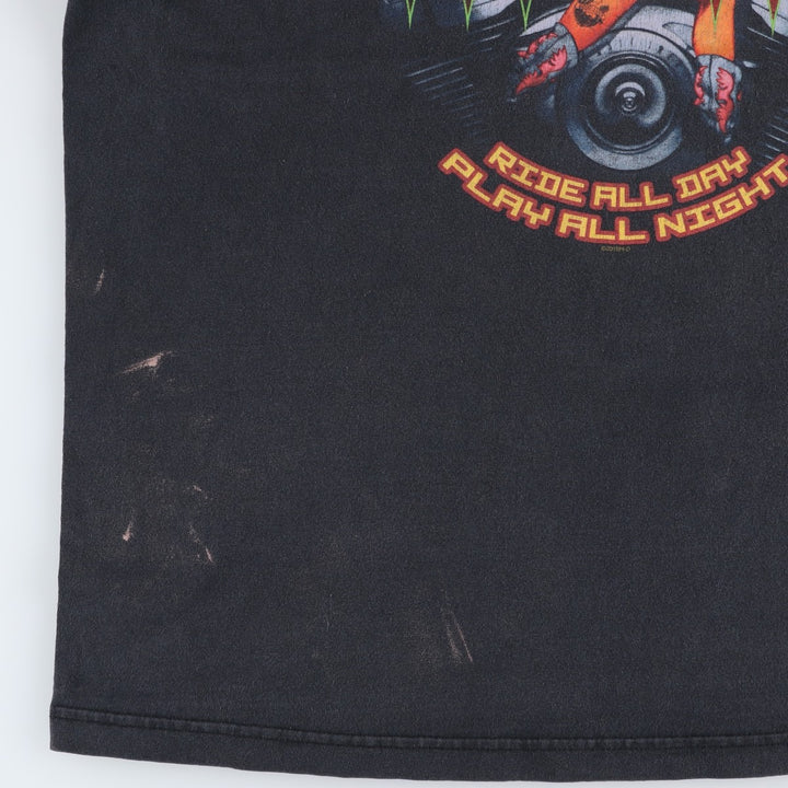 Harley-Davidson Pin-up Girl Motorcycle Bike T-shirt, Men's XXL unclear black type Vintage Second Hand