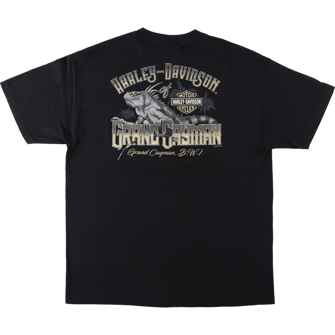 Harley-Davidson Skull Pattern Motorcycle Bike T-shirt Men's XL cotton black type Vintage Second Hand