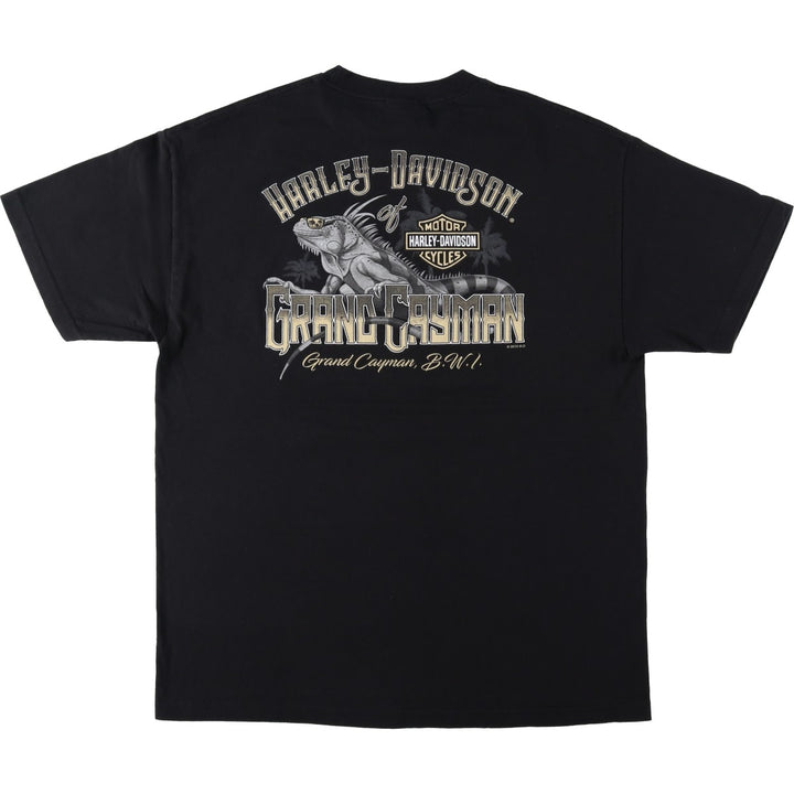 Harley-Davidson Skull Pattern Motorcycle Bike T-shirt Men's XL cotton black type Vintage Second Hand