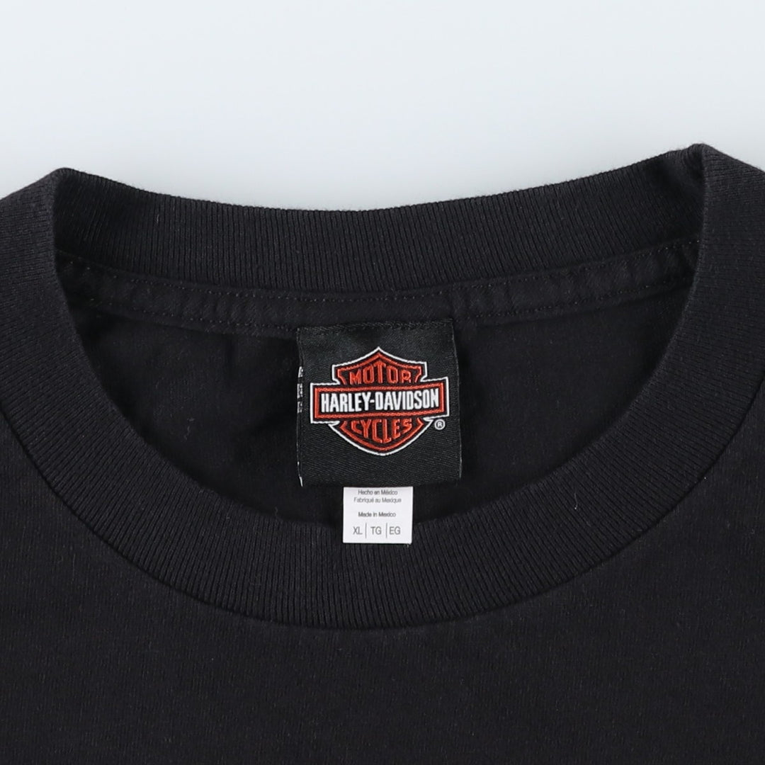 Harley-Davidson Skull Pattern Motorcycle Bike T-shirt Men's XL cotton black type Vintage Second Hand