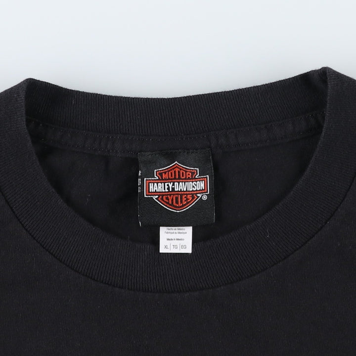 Harley-Davidson Skull Pattern Motorcycle Bike T-shirt Men's XL cotton black type Vintage Second Hand