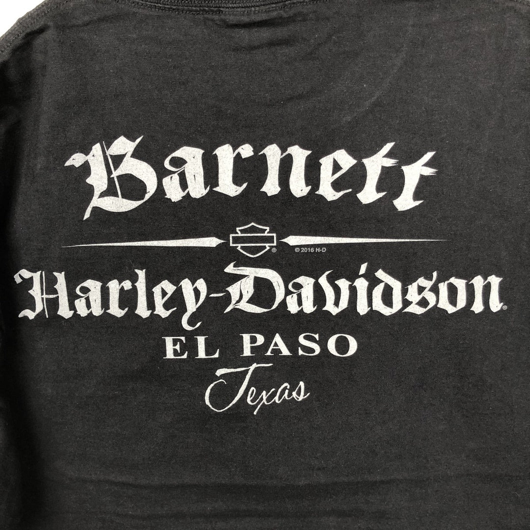 Harley-Davidson Skull Pattern with Wings, Motorcycle T-Shirt, Men's, Size XL cotton black type Vintage Second Hand