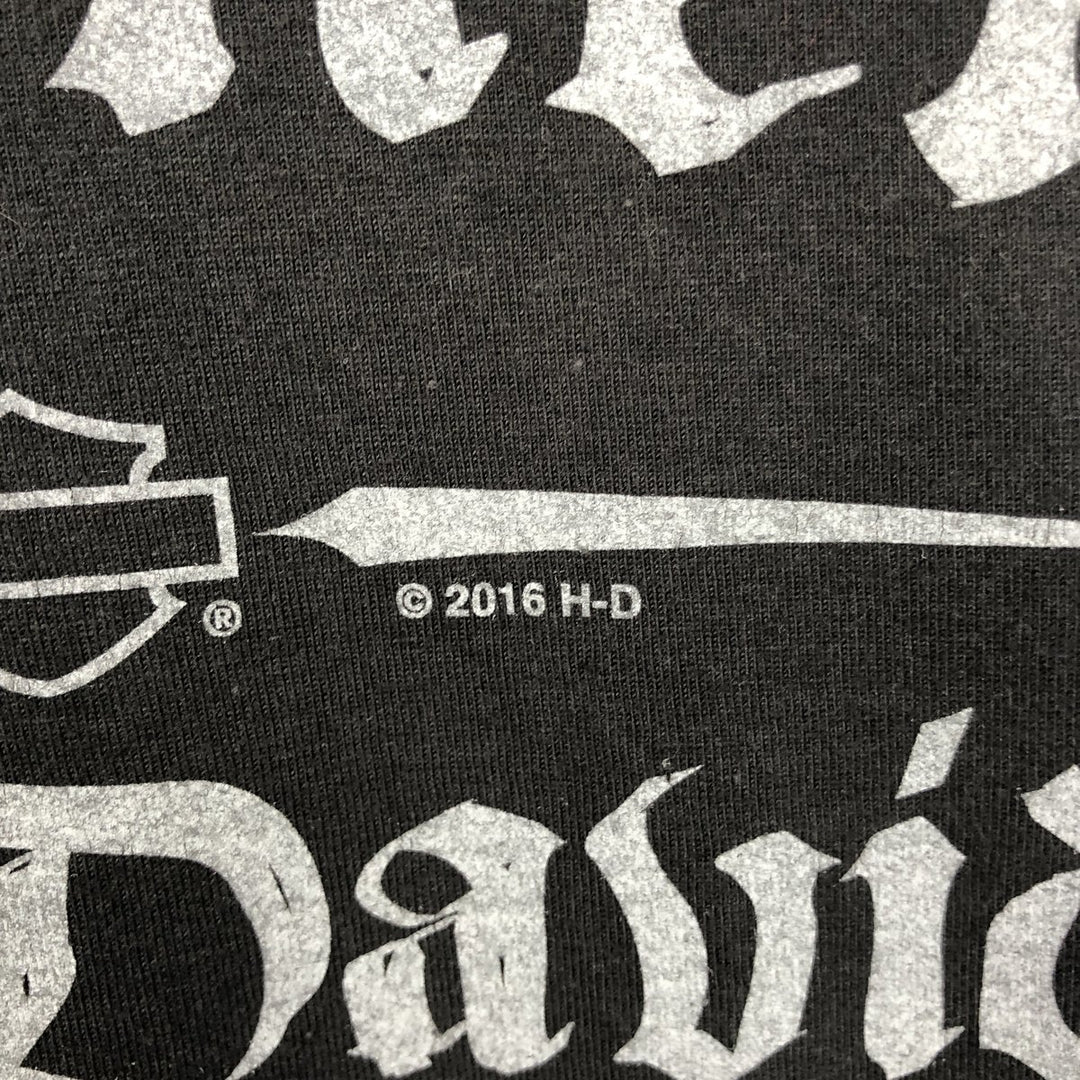 Harley-Davidson Motorcycle Bike T-shirt, Men's XXL cotton black type Vintage Second Hand