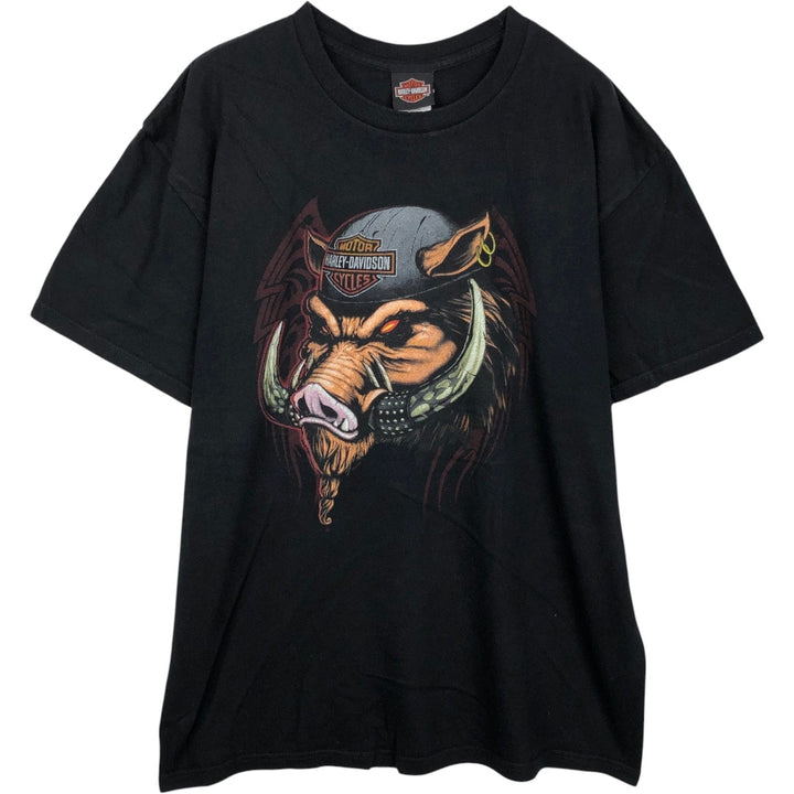 Harley-Davidson Motorcycle Bike T-shirt, Men's XL size cotton black type Vintage Second Hand