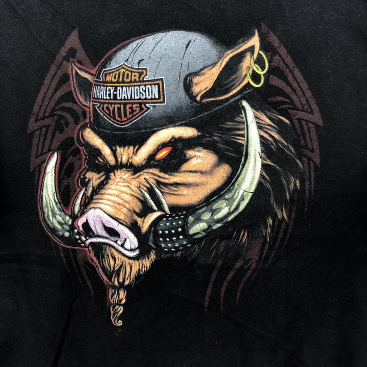 Harley-Davidson Motorcycle Bike T-shirt, Men's XL size cotton black type Vintage Second Hand