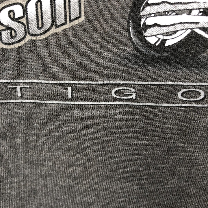 2000'S Harley-Davidson Skull Pattern Fire Pattern Tribal Motorcycle T-Shirt Made in USA cotton Charcoal Vintage Second Hand