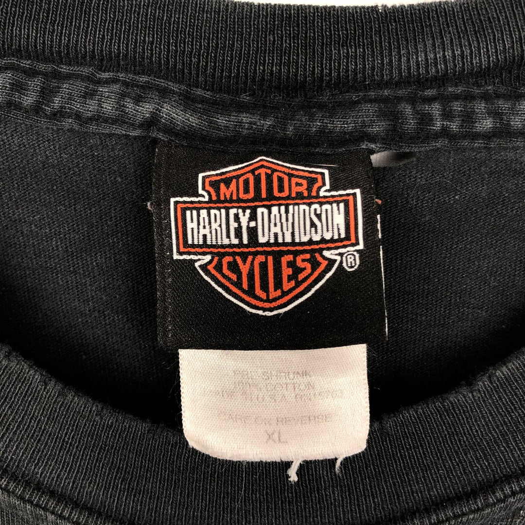 Harley-Davidson Motorcycle Bike T-shirt Made in USA Men's XL cotton black type Vintage Second Hand