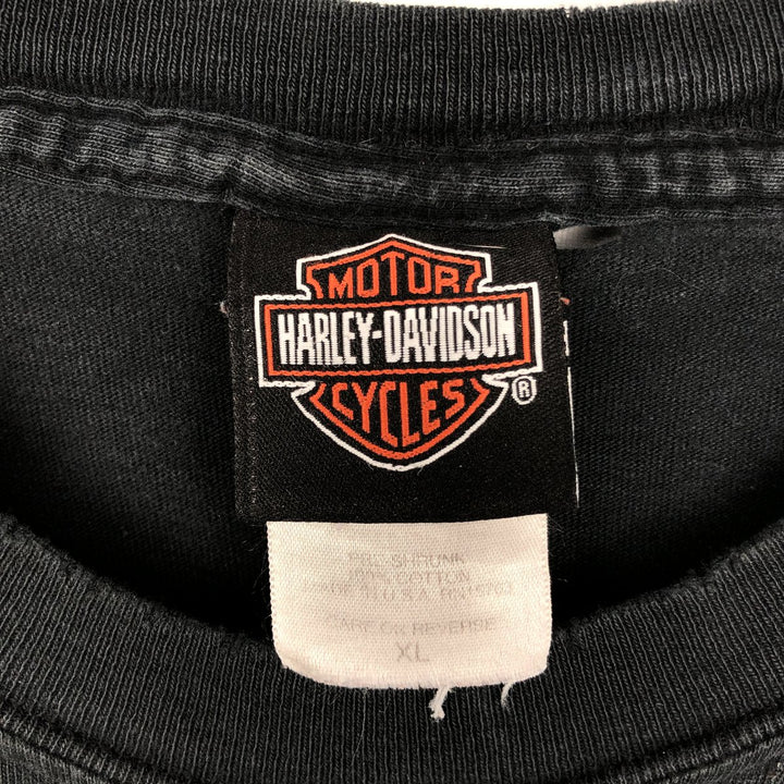 Harley-Davidson Motorcycle Bike T-shirt Made in USA Men's XL cotton black type Vintage Second Hand