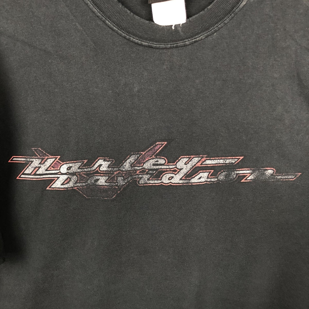 Harley-Davidson Motorcycle Bike T-shirt Made in USA Men's XL cotton black type Vintage Second Hand