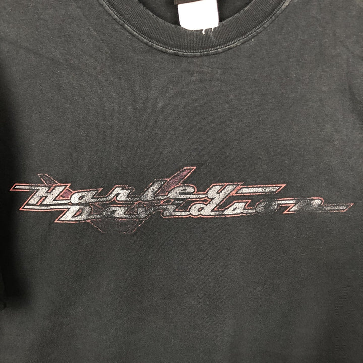 Harley-Davidson Motorcycle Bike T-shirt Made in USA Men's XL cotton black type Vintage Second Hand