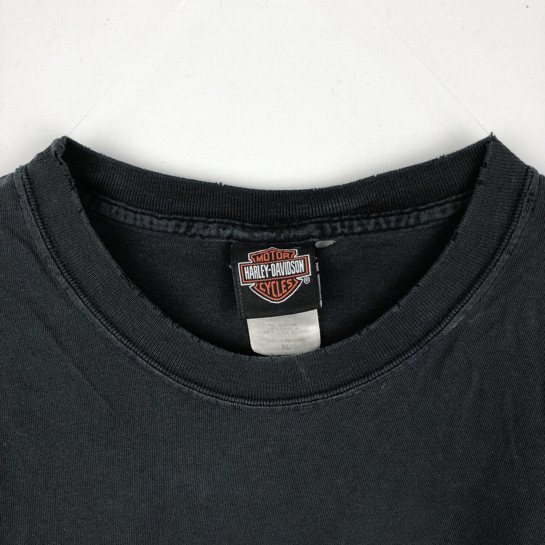 Harley-Davidson Motorcycle Bike T-shirt Made in USA Men's XL cotton black type Vintage Second Hand