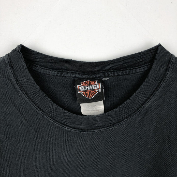 Harley-Davidson Motorcycle Bike T-shirt Made in USA Men's XL cotton black type Vintage Second Hand