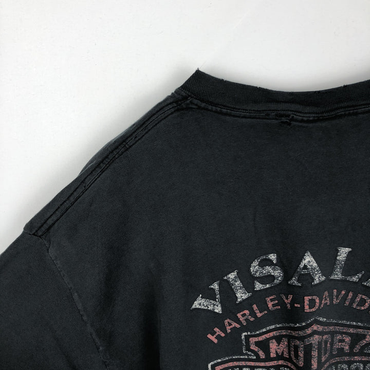 Harley-Davidson Motorcycle Bike T-shirt Made in USA Men's XL cotton black type Vintage Second Hand