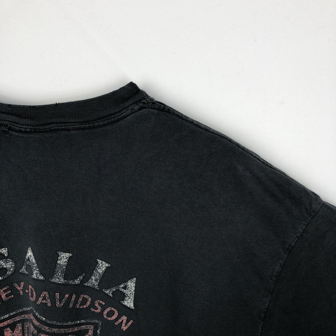 Harley-Davidson Motorcycle Bike T-shirt Made in USA Men's XL cotton black type Vintage Second Hand