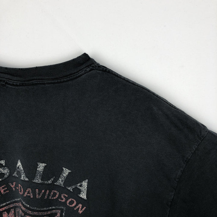 Harley-Davidson Motorcycle Bike T-shirt Made in USA Men's XL cotton black type Vintage Second Hand