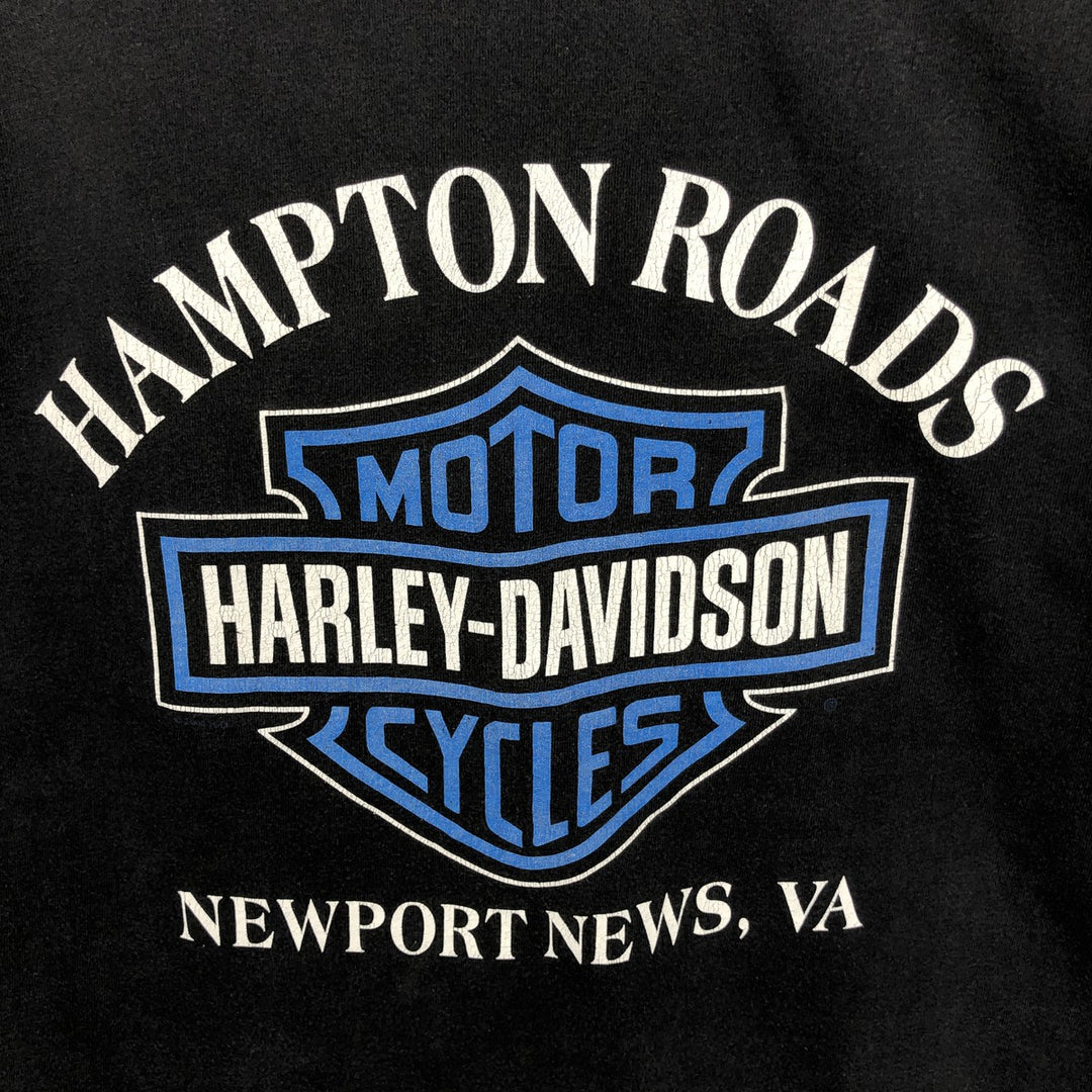 Harley-Davidson Motorcycle Bike T-shirt Made in USA Men's XL cotton black type Vintage Second Hand