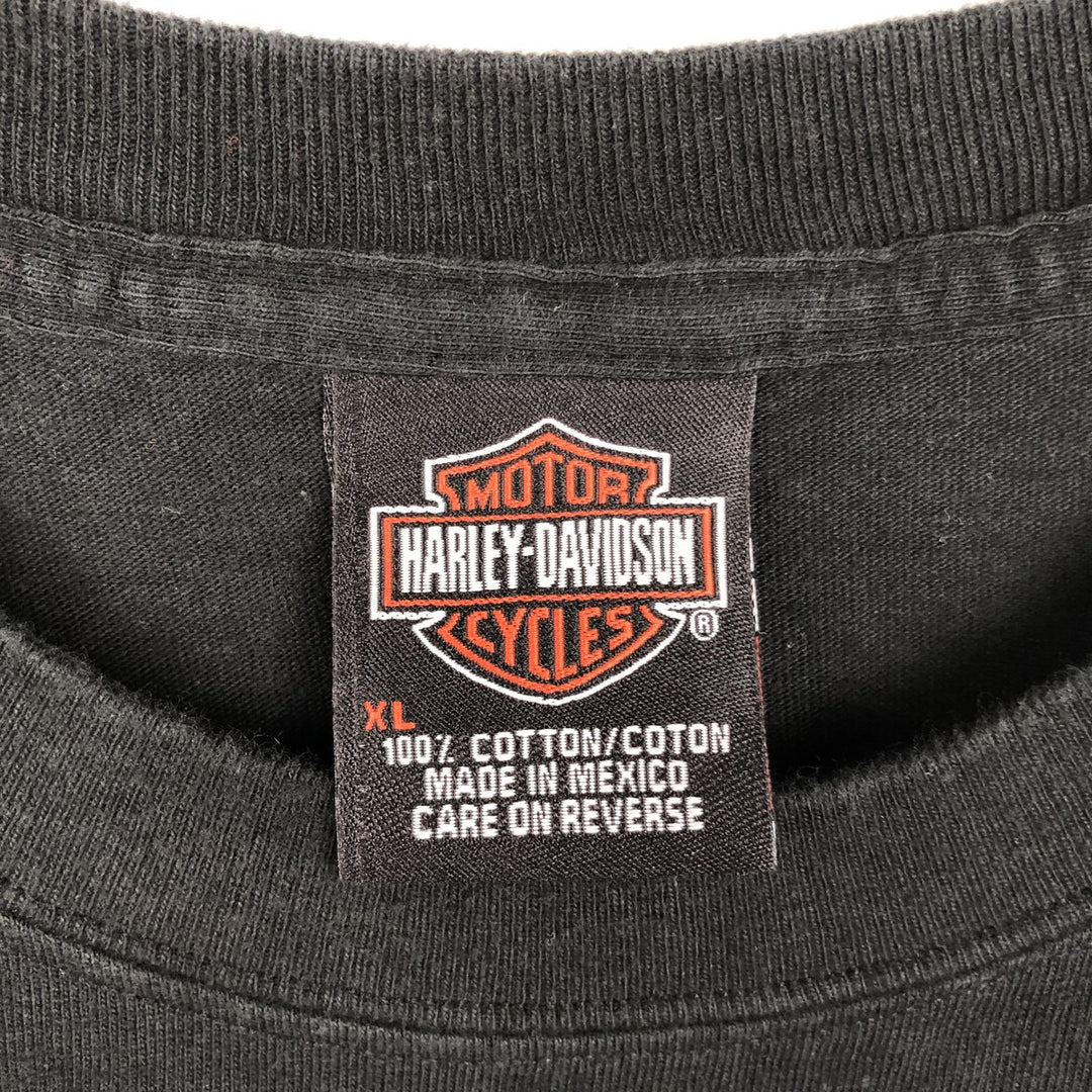 00'S Harley-Davidson Motorcycle Bike T-shirt Men's XL size cotton black type Vintage Second Hand