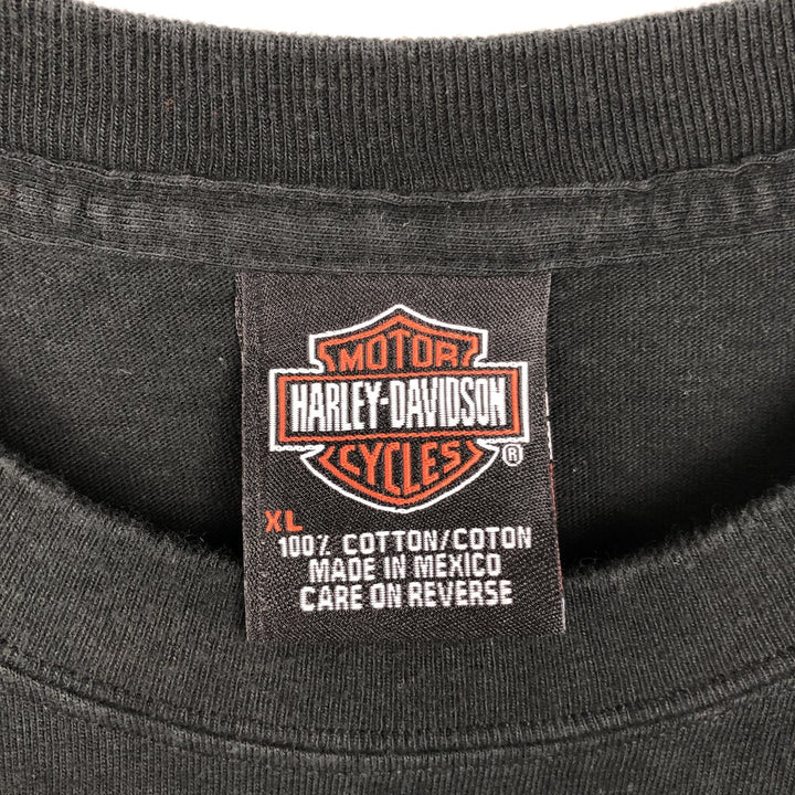 00'S Harley-Davidson Motorcycle Bike T-shirt Men's XL size cotton black type Vintage Second Hand