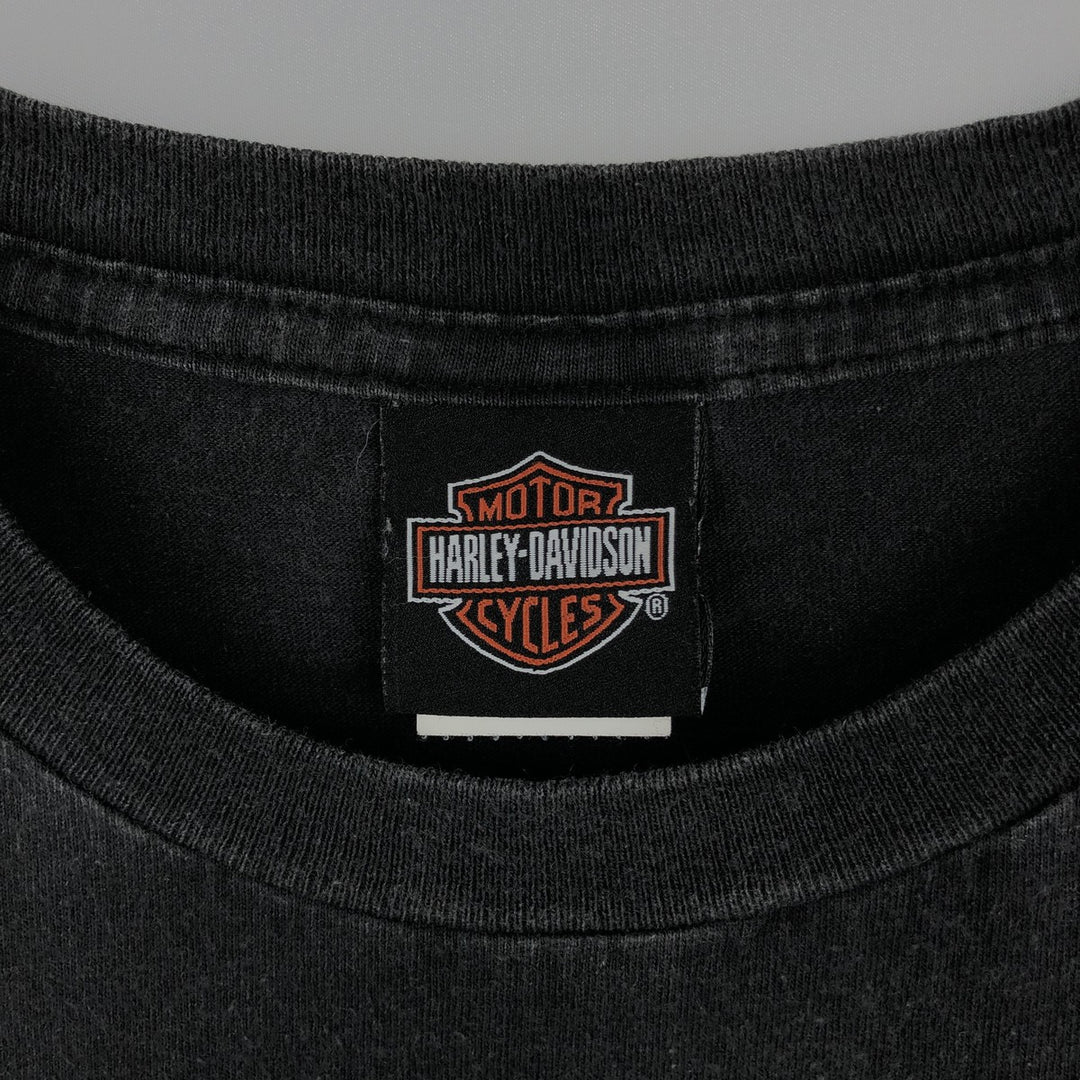 2000'S Harley-Davidson Eagle Pattern Tribal Motorcycle T-Shirt, Men's Size XL (approx.) cotton black type Vintage Second Hand