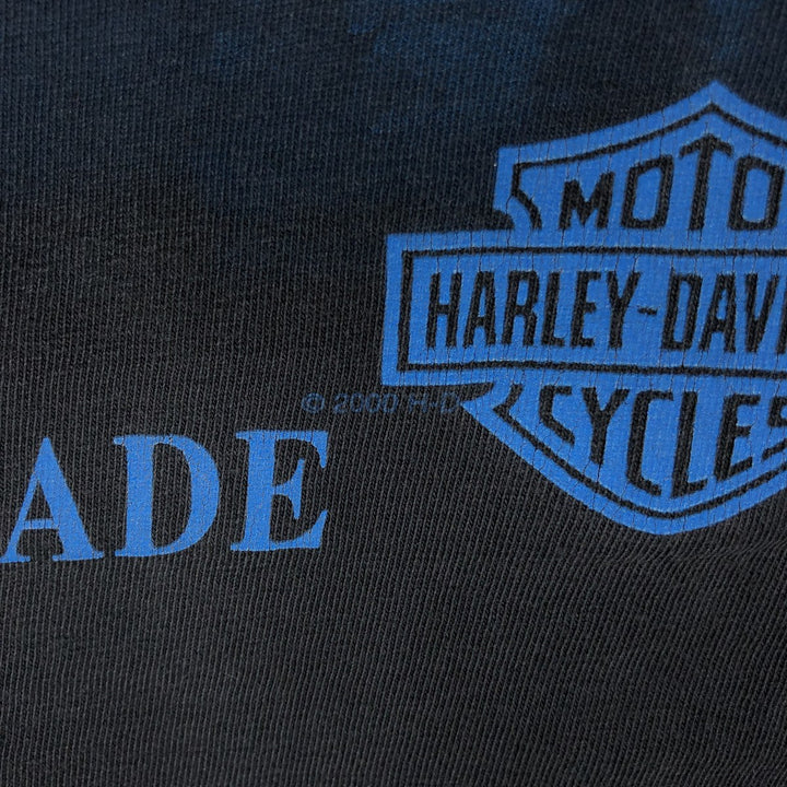 2000'S Harley-Davidson Bear Pattern Motorcycle T-Shirt, Men's Size L (approx.) unclear black type Vintage Second Hand