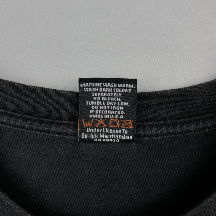 00'S Harley-Davidson Motorcycle Bike T-shirt Made in USA Men's L size cotton black type Vintage Second Hand