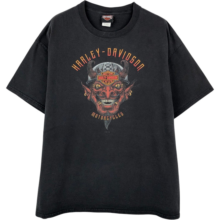 Harley-Davidson Motorcycle Bike T-shirt, Men's XL size cotton black type Vintage Second Hand