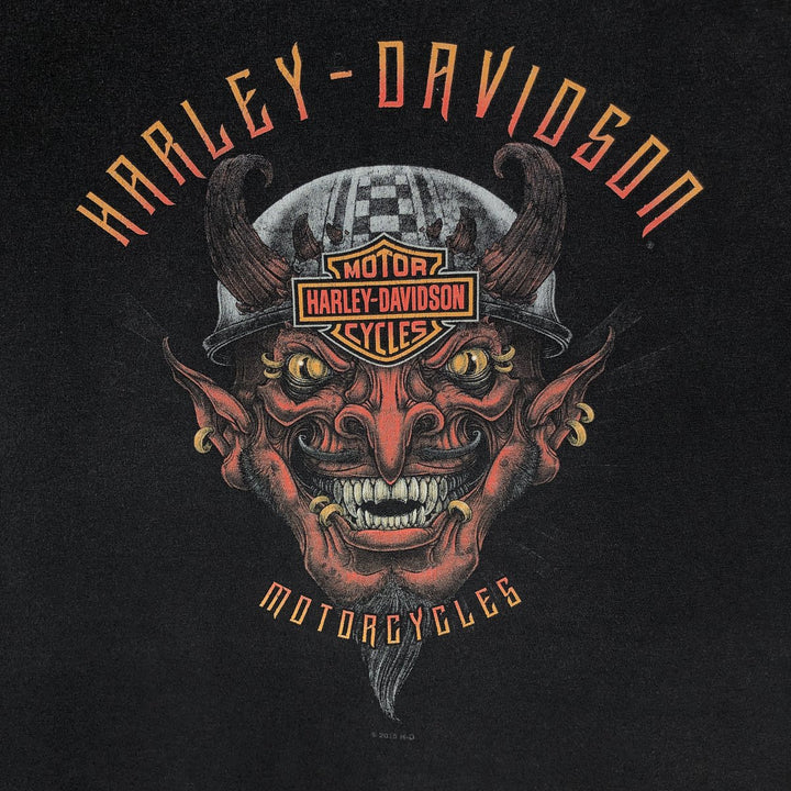 Harley-Davidson Motorcycle Bike T-shirt, Men's XL size cotton black type Vintage Second Hand