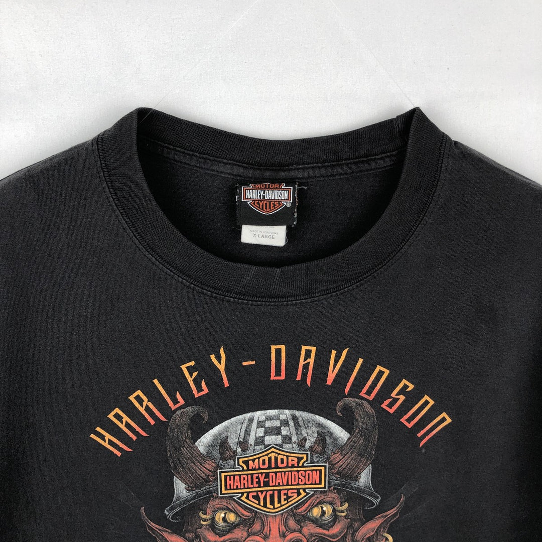 Harley-Davidson Motorcycle Bike T-shirt, Men's XL size cotton black type Vintage Second Hand