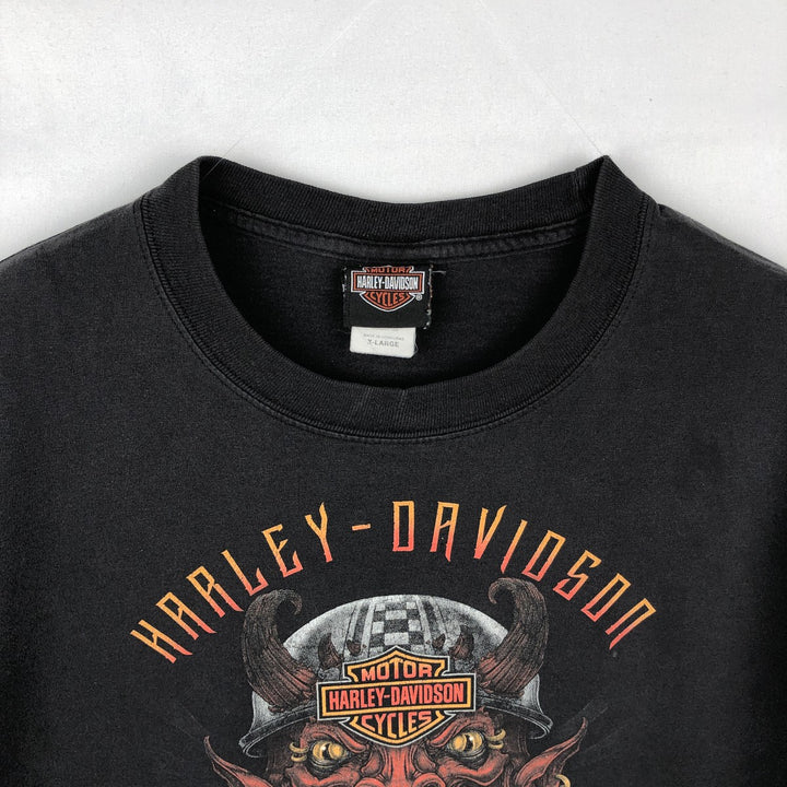 Harley-Davidson Motorcycle Bike T-shirt, Men's XL size cotton black type Vintage Second Hand
