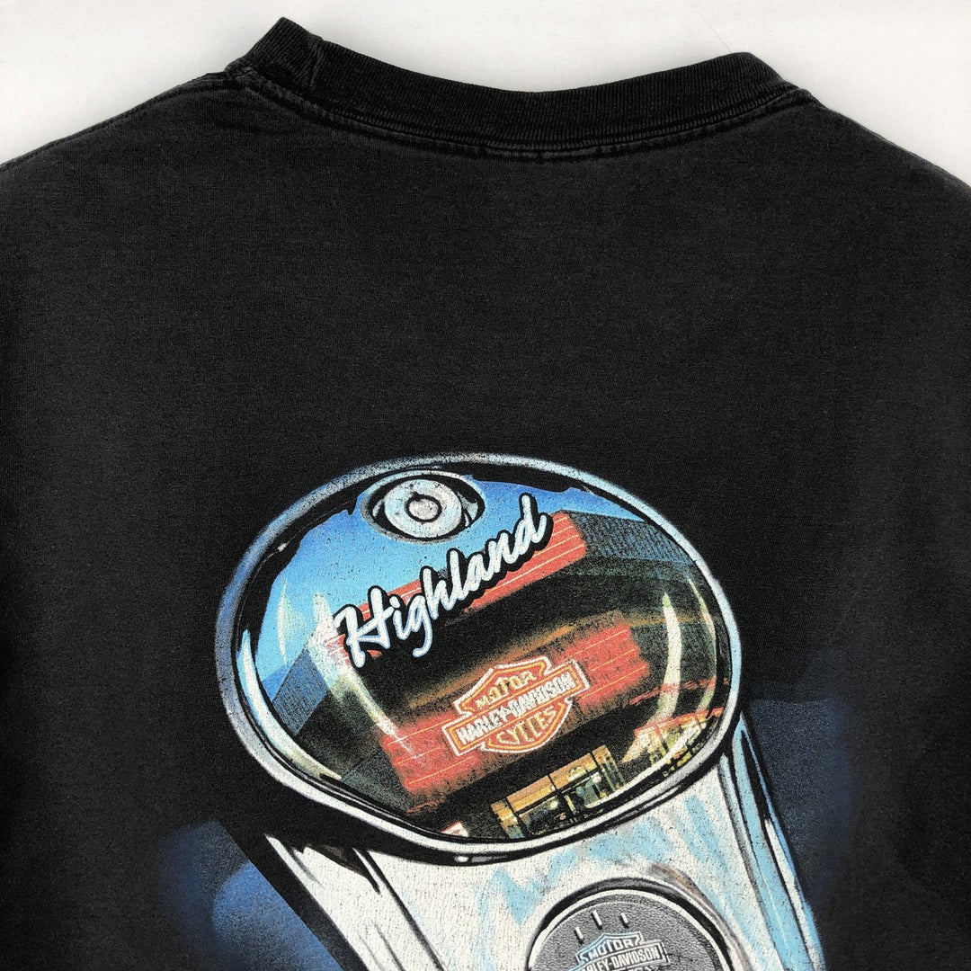 Harley-Davidson Motorcycle Bike T-shirt, Men's XL size cotton black type Vintage Second Hand