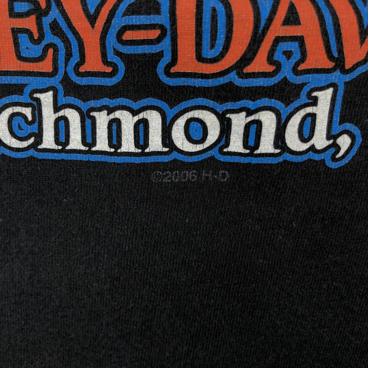 2000'S Harley-Davidson Fire Pattern Dog Print Motorcycle T-Shirt, Men's Size M (approx.) unclear black type Vintage Second Hand