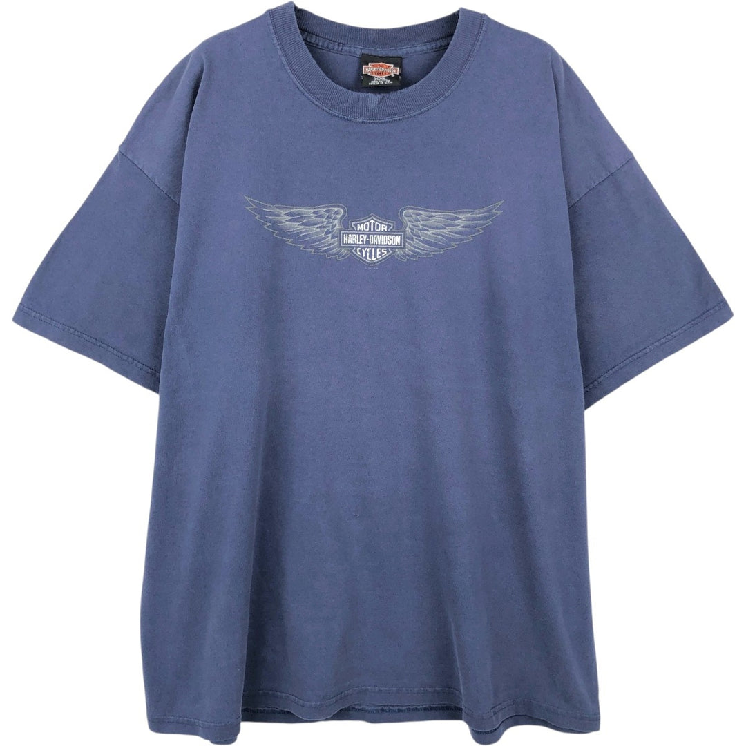 90'S Harley-Davidson Motorcycle Bike T-shirt Made in USA Men's XXL Vintage cotton navy blue type Vintage Second Hand