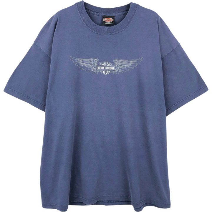 90'S Harley-Davidson Motorcycle Bike T-shirt Made in USA Men's XXL Vintage cotton navy blue type Vintage Second Hand