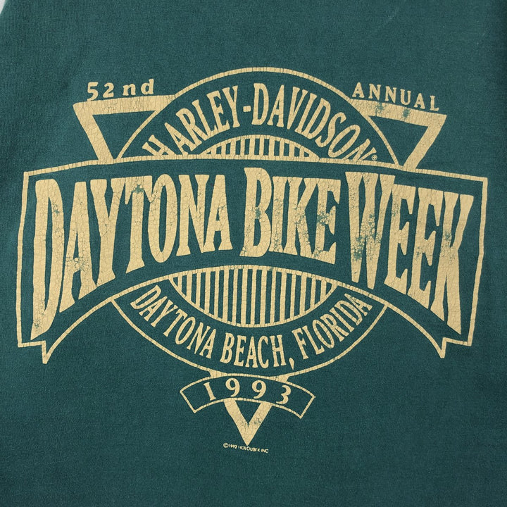 90'S Harley-Davidson Motorcycle Bike T-shirt, Men's, Size L, Vintage unclear Green type dark green Vintage Second Hand