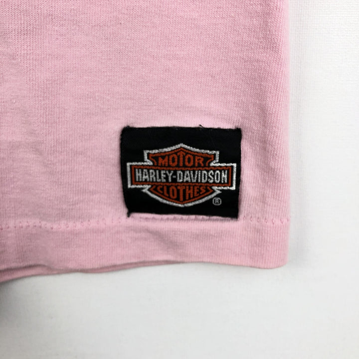 90'S Harley-Davidson Motorcycle Bike T-shirt, Men's XL, Vintage unclear pink type Vintage Second Hand