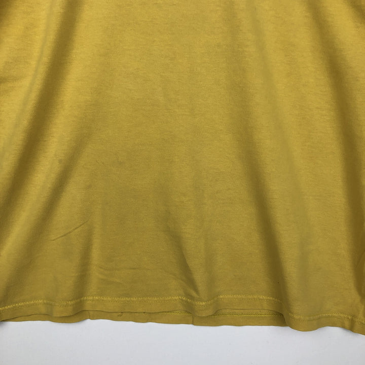 00'S Harley Davidson Eagle Pattern Fire Pattern Motorcycle Bike T-shirt Made in USA Men's L size cotton yellow type Vintage Second Hand