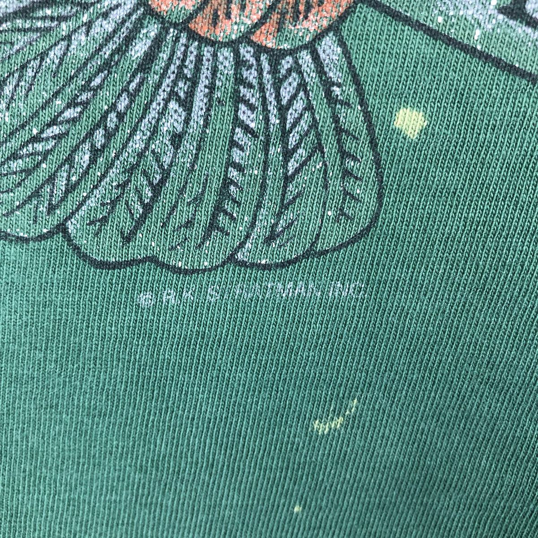 ~90'S Harley-Davidson Eagle Pattern Motorcycle T-Shirt, Made in USA, Men's XL (approx.) cotton green type Vintage Second Hand
